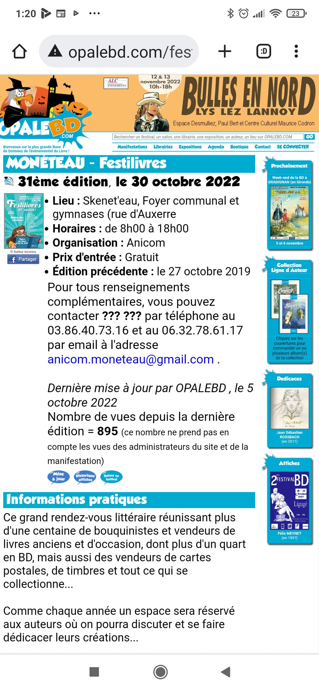Article opale bd